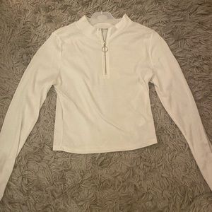 womens off white crop